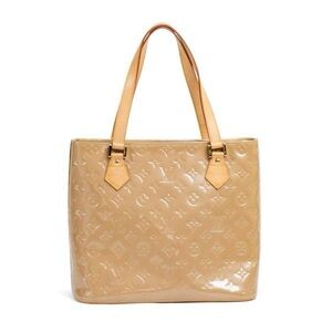 Authentic Louis Vuitton Houston tote in Monogram gold vernis leather